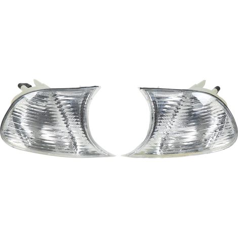 Ej.Life Blinker Ecklicht, Auto Eckleuchte vorne Rechts Klare Linse Blinker Ersatz für 3-Serie E46(Weiß 63126904307 63126904308) (1/5)