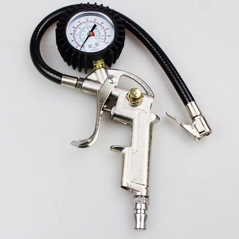 Manómetro digital de presión de neumáticos, medidor de presión de neumáticos multifuncional, rango de medición de 220 PSI, 0-15 bar, con herramienta para el núcleo de la válvula para automóviles, moto (1/5)