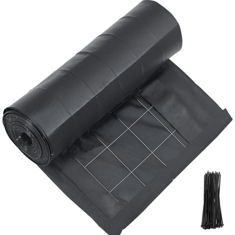 Rouleau de Géotextile Anti-Érosion, 0,6×30,5 m, Clôture à Sédiments avec Renfort Métallique, Polypropylène Résistant pour Chantiers (1/5)