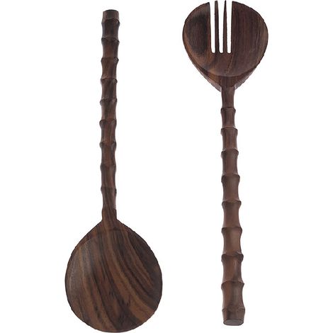 Grande Cuillère en Bois de Rose - 24cm - Ustensile de Cuisine Artisanal - Style Ethnique - Finition Naturelle (1/2)