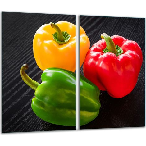Tagliere in vetro 2x 30x52 peperoni (1/5)