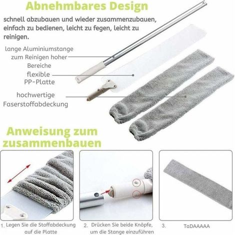 Plumeau de nettoyage manuel Groove Gap Clean, nettoyeur de fente télescopique, Magic Microfibre Duster Artefact, balai ménager flexible pour la saleté, les cheveux et les toiles d'araignée, pou (1/4)