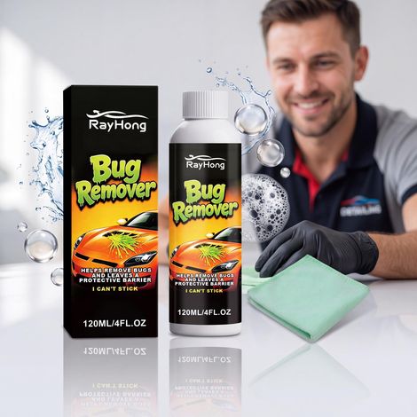 Insektenfleckenentferner eignet sich zur Reinigung von Insektenresten und -flecken auf Autolack und Glasoberflächen. – Insektenfleckenentferner: 120 ml × 1 + 1 Tuch × 1 -- BIEMMEDUE (1/5)