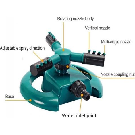 Arroseur de jardin à rotation à 360 degrés, tête d'arrosage automatique (1/5)