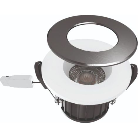 Voltman – Spot encastrable salle de bain dimmable IP65 9W 550lm 4000K – Aluminium argenté – Pour espaces humides (1/5)