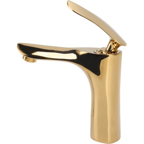 Robinet de lavabo antique tout cuivre, mitigeur eau chaude/eau froide, robinet de lavabo de salle de bain, robinet de comptoir de toilette (1/5)