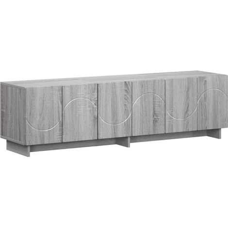 TV Stand 140 x 34.5 x 40 cm Grey Sonoma Engineered Wood vidaXL (1/5)