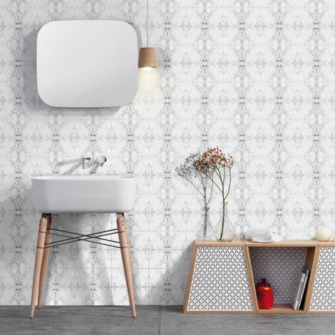 Stickers muraux - Sticker Mural Carrelage adhésif Cuisine Salle de Bain - 60 STICKERS CARRELAGES EFFET MARBRE - 60stickers10x10cm (1/5)
