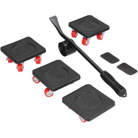 Kit de Déménageur et de Levage de Meubles, Patins à Roulettes pour Meubles avec Roue Rotative à 360 Degrés, Deplace Meuble Lourd sans Effort, Charge de 800kg Outil de Déplacement de Meubles (1/5)