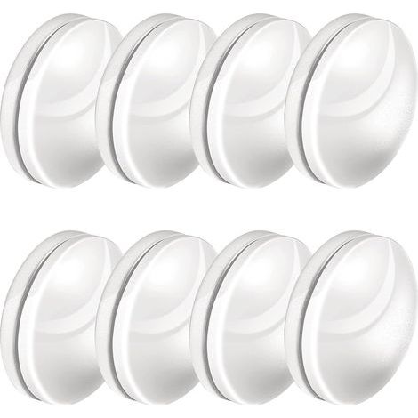 CCYKXA (White, 8 Sets) Magnetic Curtain Weights, Plastic Coated Heavy Duty Shower Curtain Magnets, Seamless, Prevent Blowing Away, Work for Draperies, Tablecloths, Flags, Outdoor Curtain Liner