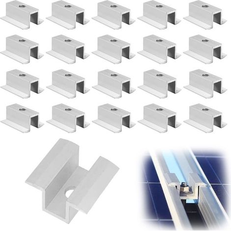 20 solar panel mounting brackets, 8 mm photovoltaic solar panel mounting brackets, photovoltaic solar set, photovoltaic module mounting brackets (1/5)
