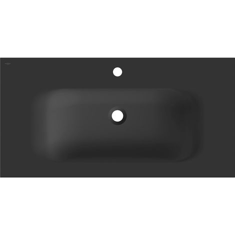 Mexen Vela lavabo empotrado en mostrador 91 x 46,5 cm, negro mate - 25239071 (1/3)