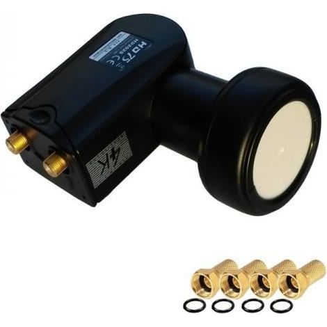 BEST HD202S LNB Twin 0,1dB Gold Edition Compatible FULL HD 4K + 4 FICHES F