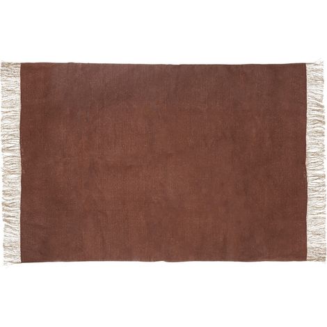 Alfombra "Bota", algodón y yute, rosa terracota (1/2)