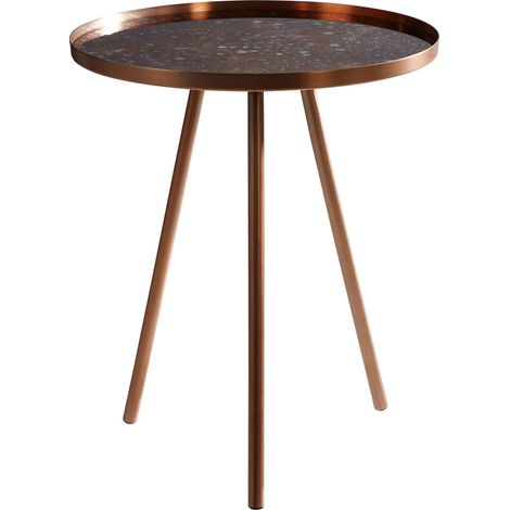 Interiors by Premier Elegant Matte Copper Finish Side Table, Versatile Design Sidetable By Couch, Easily Maintained Corner Table (1/3)