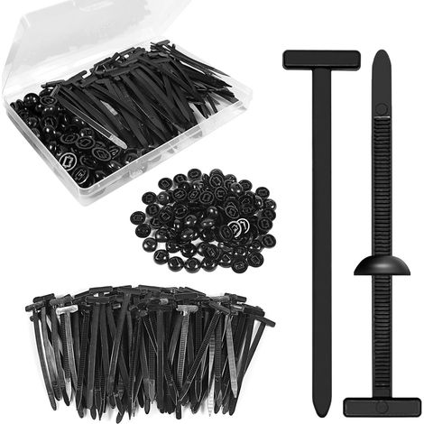 100 Pièces Attaches Autobloquantes Universelles en Nylon, Serre Câbles Rivets en Plastique, Attaches Cable Polyvalentes, pour Réparation Automobile, Fixation Rapide (1/5)