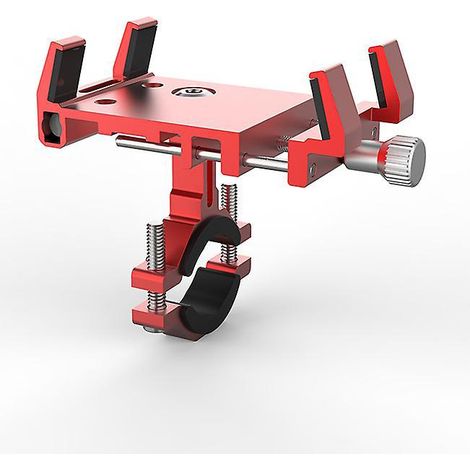 red Bike Phone Holder, Aluminum Alloy Motorcycle Phone Holder Universal Bike Phone Holder Tool-free Installation For Bike 360 Degree Rotation Four (1/3)
