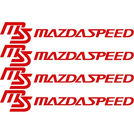 (Rouge MS, 4 pièces) 4 autocollants décoratifs pour poignées de porte et rétroviseurs de voiture, compatibles avec Mazda Speed MS, Axela Atenza, Demio 5, 6, CX-5, CX-8, MPS et CX-4 3. (1/4)