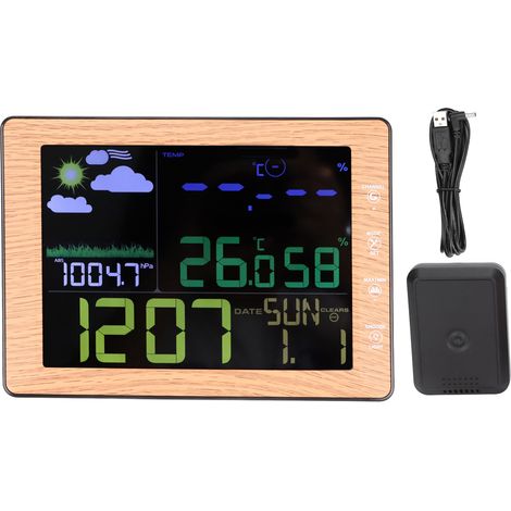 Station Météo WiFi Numérique Écran Couleur Capteur Extérieur Intérieur Température Humidité (1/5)