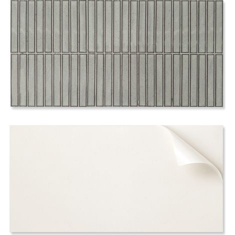 Revestimiento mural de vinilo est茅tico con estampado, paneles rectangulares de 100x50 cm en malla.