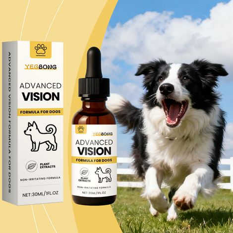 Solution nettoyante pour les yeux du chien - Nettoie les yeux du chien des sécrétions, solution nettoyante douce et confortable - 30 ml (1/5)