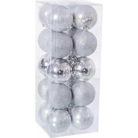 Palline di Natale - BIGBUY NATALE - Set di 20 - Plastica - 6 cm - Multicolore