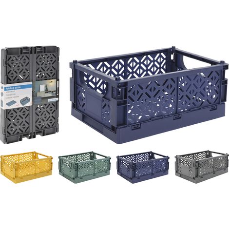 1 CESTA PIEGHEVOLE PORTAOGGETTI 23X35X13CM COLORE ASSORTITO