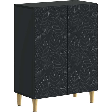 Badezimmer Aufbewahrungsschrank DELFT Schwarz 59,5 x 31 x 80 cm vidaXL (1/5)