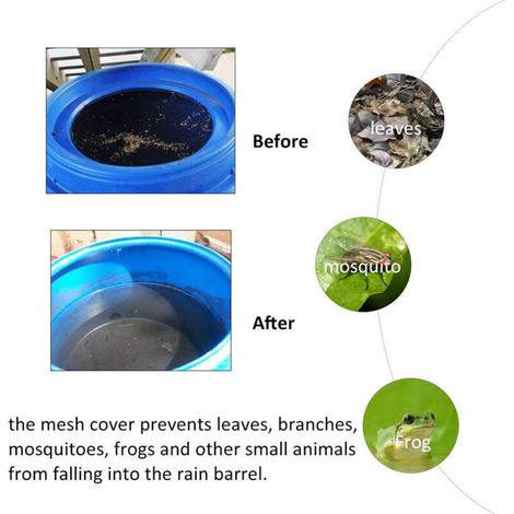 Ulisem Lot de 2 protections pour baril de pluie contre les moustiques et les débris, housses et accessoires pour baril de pluie (1/3)