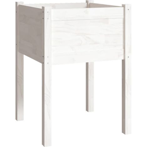 Maison Exclusive - Fioriera da Giardino Bianca 50x50x70 cm Legno Massello di Pino
