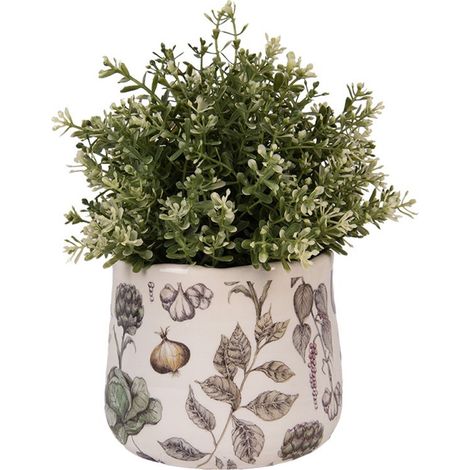 Pot de fleurs légume céramique 14x14x12cm (1/3)