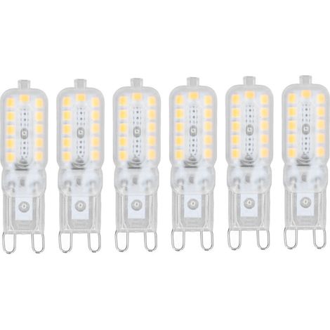 6 pièces G9 LED ampoule 5W couvercle Transparent 22LED variable G9 ampoule pour plafonnier applique murale lampe de table blanc naturel 220-240V
