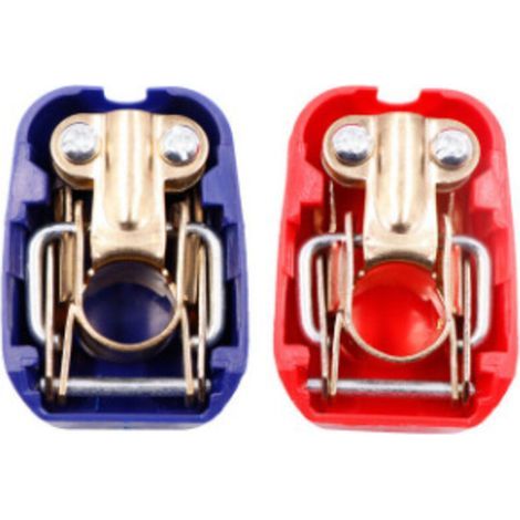 Lot de 2 Cosses de Batterie 12 V avec Serrage et Libération Rapides – Connecteurs pour Voiture, Camion, Bateau et Fourgon (1/5)