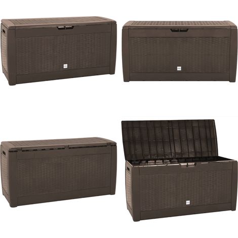 Gartentruhe Braun 119x48x60 cm Polypropylen - Aufbewahrungsbox - Aufbewahrungsboxen - Home & Living (1/5)