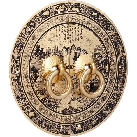 Schubladengriff aus Messing, 11 cm, mit originalem antiken chinesischen Design für Möbel (1/5)