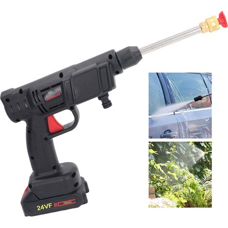 Pistolet de nettoyage à eau haute pression portable, pistolet de nettoyage sans fil alimenté par batterie au lithium, norme européenne. (1/5)