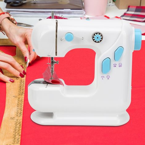 Machine à coudre portable mini, outil de broderie multifonction, pour maison et bureau, 110-240V, prise UE (fiche ronde), usage domestique, compacte (1/5)