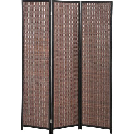 Paravent en bois HOMCOM 3 panneaux 135 x 180 cm séparateur de pièce closion de séparation pliable pour chambre à coucher