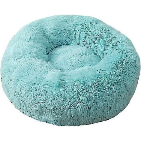Abnehmbares Haustierbett, Plüsch-Donuts für kleine und mittelgroße Hunde und Katzen – 50 cm – grün (1/3)