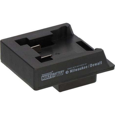 Brennenstuhl – Adaptateur Milwaukee / DeWalt 1172640066 – Pour batteries 18V – Fixation facile – Flexibilité maximale pour projecteurs LED (1/3)
