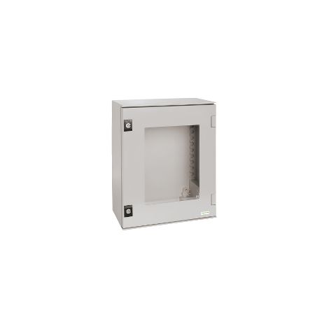 PanelSet PLM - Scatola murale monoblocco in poliestere 430x330x200 IP66 con porta trasparente RAL 7035 - NSYPLM43TG