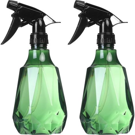 Botella rociadora para cabello de 2 piezas, 500 ml, botella rociadora de agua vacía, botella rociadora, botella rociadora vacía de 500 ml para limpieza de jardín botánico