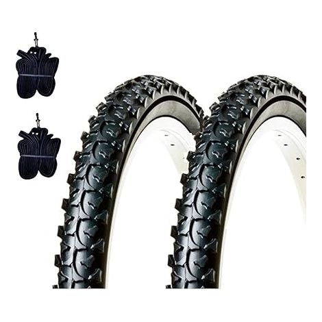 2 COPERTONI + 2 CAMERE D'ARIA 20 X 1.95 D'ARIA MOUNTAIN BIKE MTB BAMBINO Ecovelo