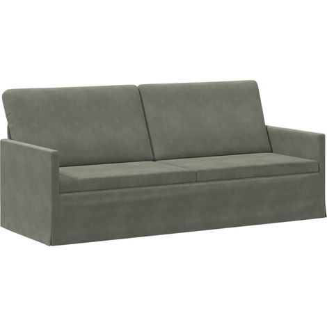 3 Seater Sofa Light Grey 190 x 81 x 82 cm Corduroy Fabric vidaXL (1/5)