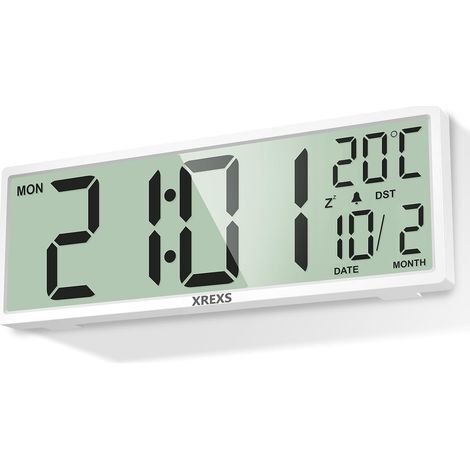 Digital Wall Clock 14.5 Inches Colour White (1/5)