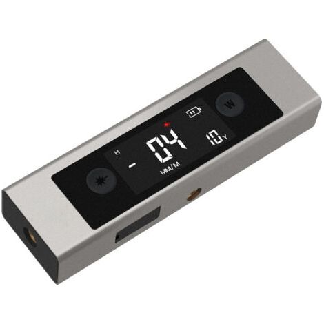 Inclinomètre numérique, niveau à bulle laser double, boîte de niveau à double axe avec double écran LCD, interface de type C pour le travail du bois, la construction, la décoration et le bricolage. (1/4)