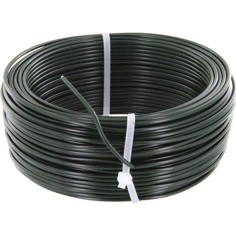 Fil de tension plastifié vert 2,7mm – Longueur 100m – Acier galvanisé pour pose de grillage – Résistant aux intempéries (1/4)
