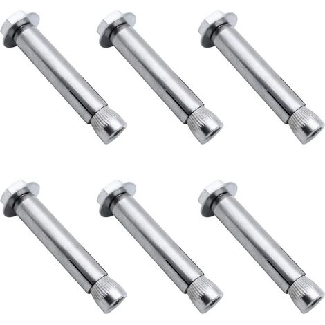 EASYCOMFORT 6 Pièces Boulons de Vis D'expansion M8 x 60 mm 304 Acier Inoxydable Externe Hexagonal Écrou Manchon Boulon D'ancrage à Expansion Lourd Devoir Ancrages de Fixation (1/5)