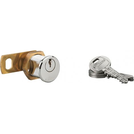 Cilindro con camme per cassette postali, spessore massimo 23mm, ottone e cromo, 3 chiavi - THIRARD