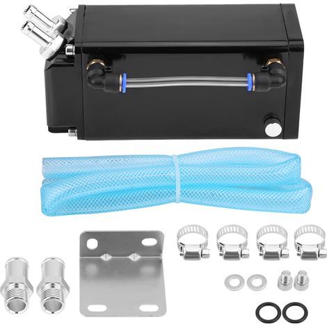 Carter d'huile séparateur en aluminium billette style carré noir avec réservoir de reniflard